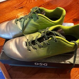 Green and Silver DSG Soccer Cleats